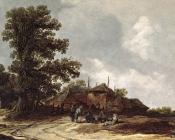 扬 范 戈因 : Farmyard with Haystack